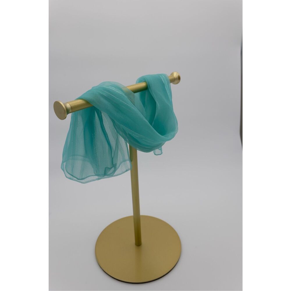 Vintage Sheer Mint Green Square‎ Scarf Lightweight Chiffon